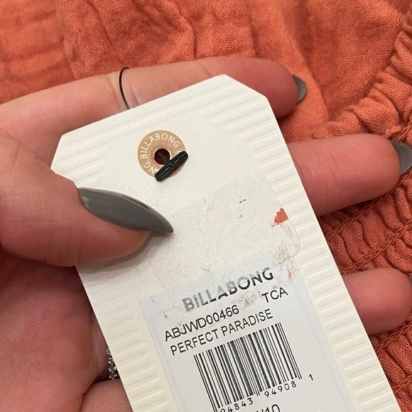 Billabong perfect paradise babydoll dress NWT peach color size medium - Picture 9 of 9